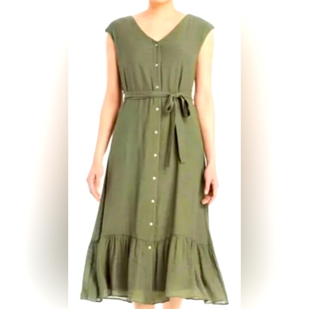 Nanette Lepore Prairie Sage Midi Dress Size 10